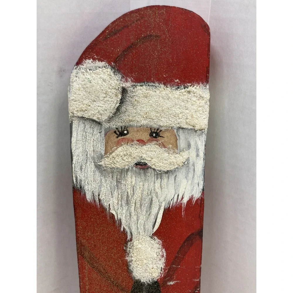 Handmade Painted‎ Wooden Santa Shelf Leaner Decor Primitive Country Folk Art 10